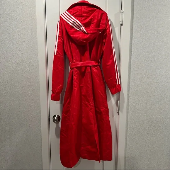 AKIRA Vibrant Red Coat with White Accents - Picture 7 of 7